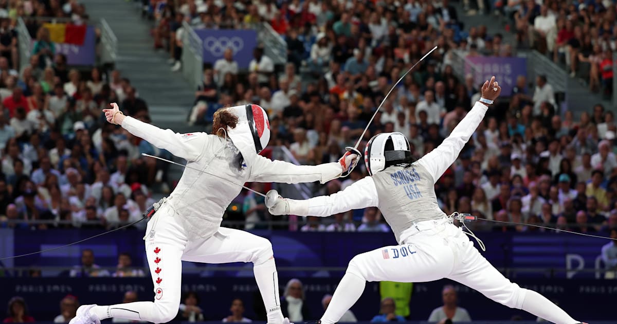 Scruggs (USA) Harvey (CAN) Semifinale Fioretto Individuale (D