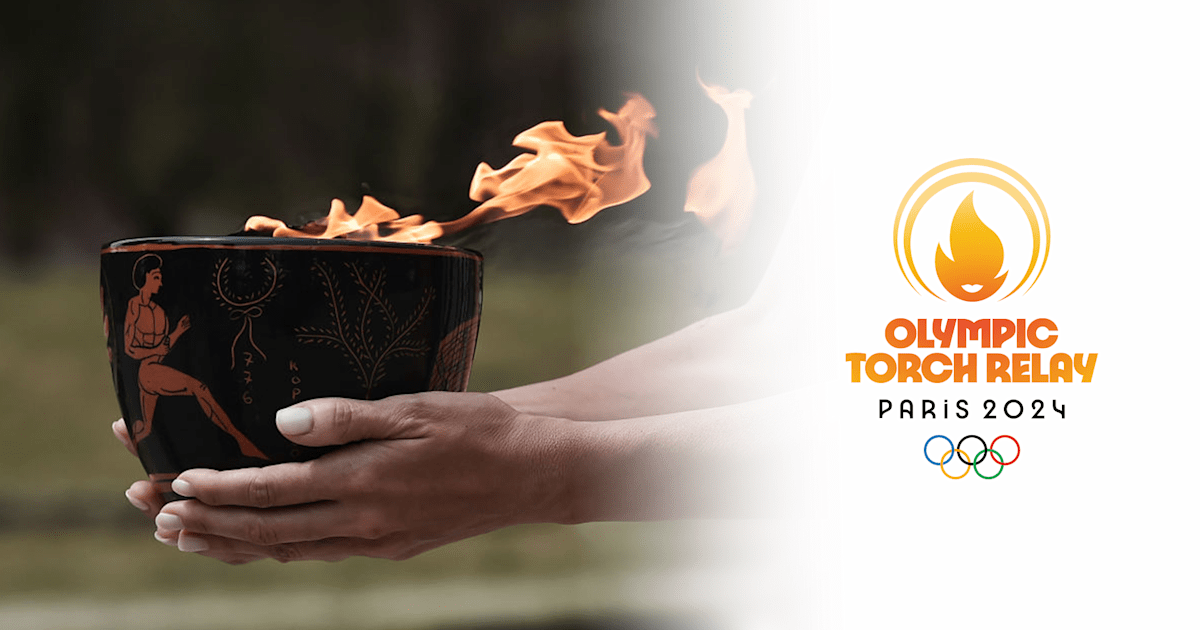 Highlights Olympic flame Lighting Ceremony Olympic Games Paris 2024 Olympia