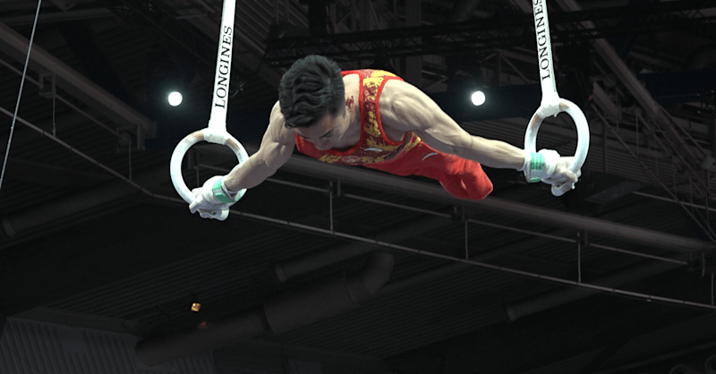 WATCH: Team China practice on still rings in podium training