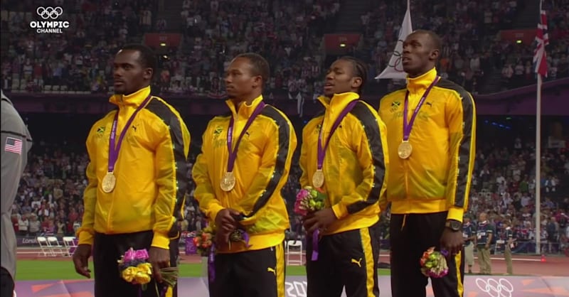 Jamaica quebra o recorde olímpico masculino de 4x100m na Londres 2012