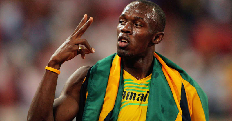 ウサイン・ボルト、北京2008男子100mで世界新 ウサイン・ボルト、北京2008男子100mで世界新