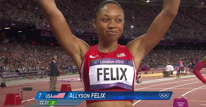 アリソンフェリックス 直筆サイン psa鑑定済 Allyson Felix アリソン