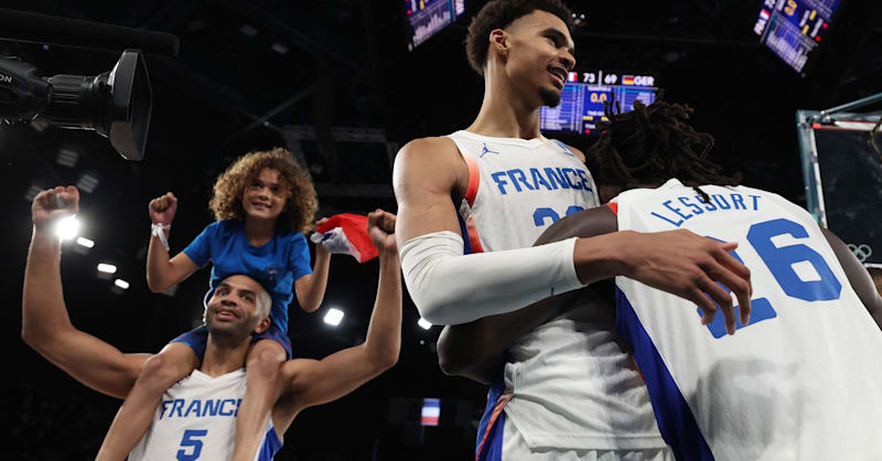 France reach gold medal match by defeating Germany in men's basketball ...