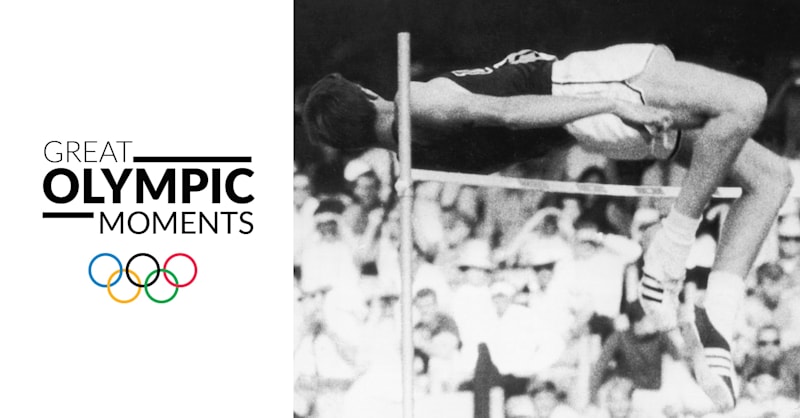 Photo JO Mexico 1968 - Richard Fosbury Saut En Hauteur Médaille D'or