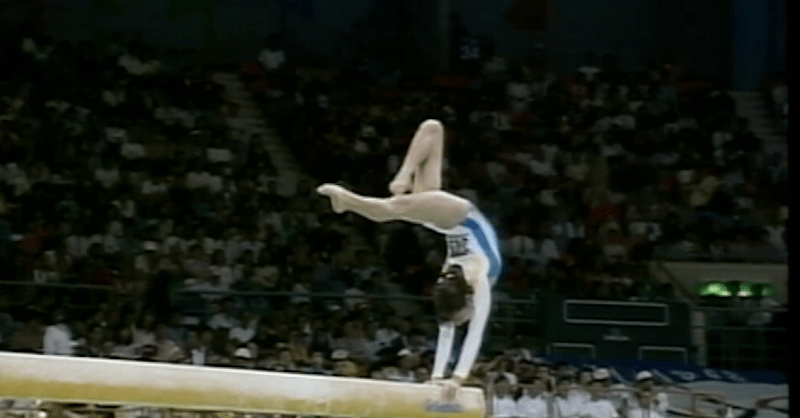 Бразильская гимнастка Луиза Рибейро в Сеуле-1988