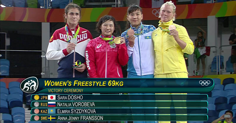 Japan's Dosho wins gold in Freestyle Wrestling