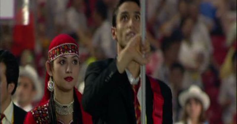 開会式で行進するアフガニスタン選手団 北京2008 ハイライト