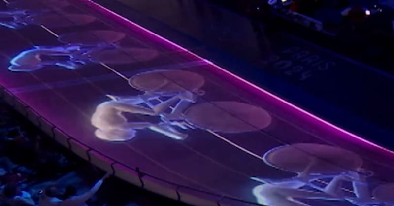 Laser show at cycling track | Olympic Games Paris 2024
