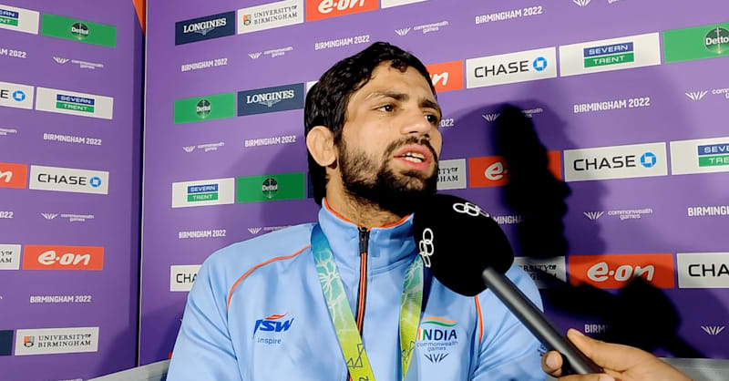 Ravi Kumar Dahiya gives post-match reactions after clinching gold at Commonwealth Games 2022