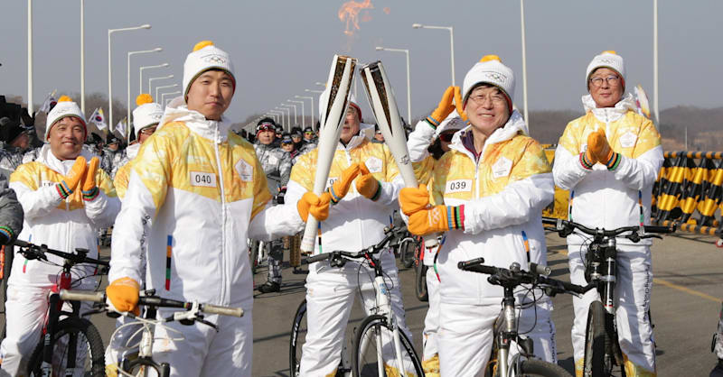 Torch Relay delivers message for peace on two wheels!