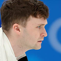  Bruce Mouat of Team Great Britain competes against Team Sweden during the Men's Curling Gold Medal Game 
