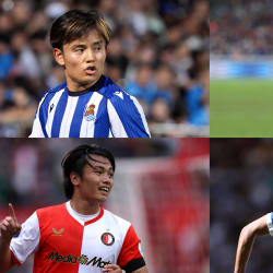 ◼️美品◼️バルセロナ◼️久保建英◼️三笘薫◼️サッカー◼️フットサル◼️練習 久保建英、三笘薫が笑顔でボール回し！U-24日本代表が